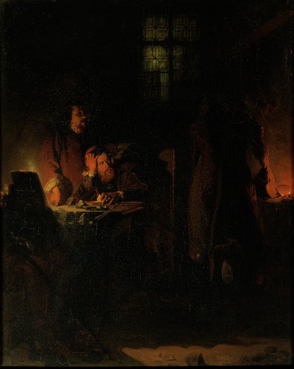 Alchemik szukający kamienia filozoficznego, 1848 autorstwa Jean Hegesippe Vetter