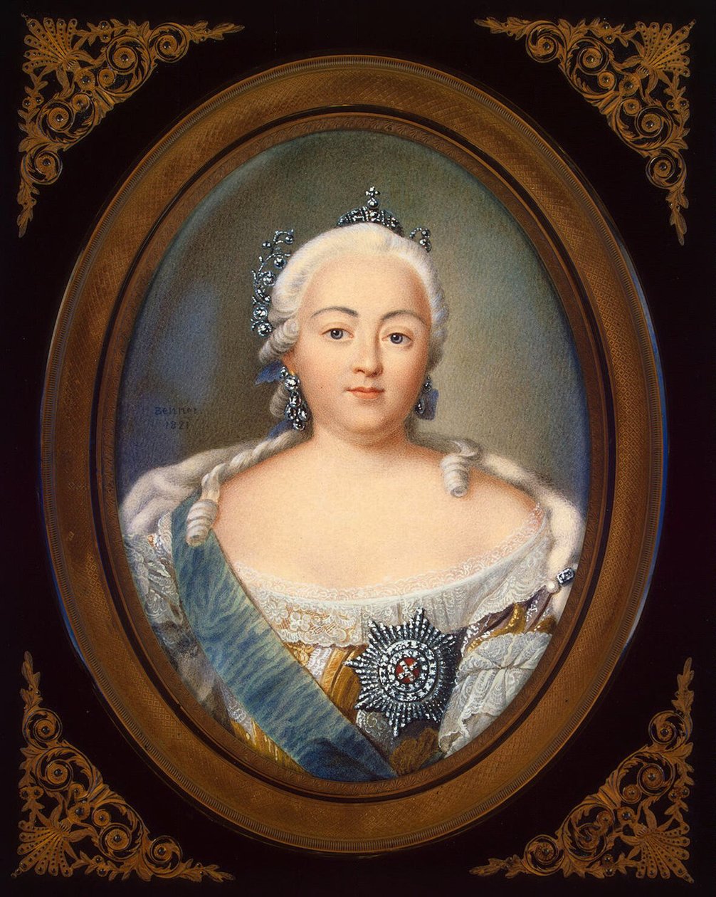 Portret cesarzowej Elżbiety Pietrownej 1709-1762 autorstwa Jean Henri Benner