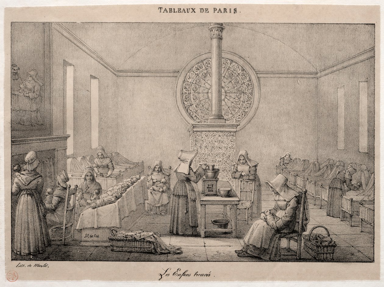 Sceny Paryża: Szpital Foundling . autorstwa Jean Henri Marlet