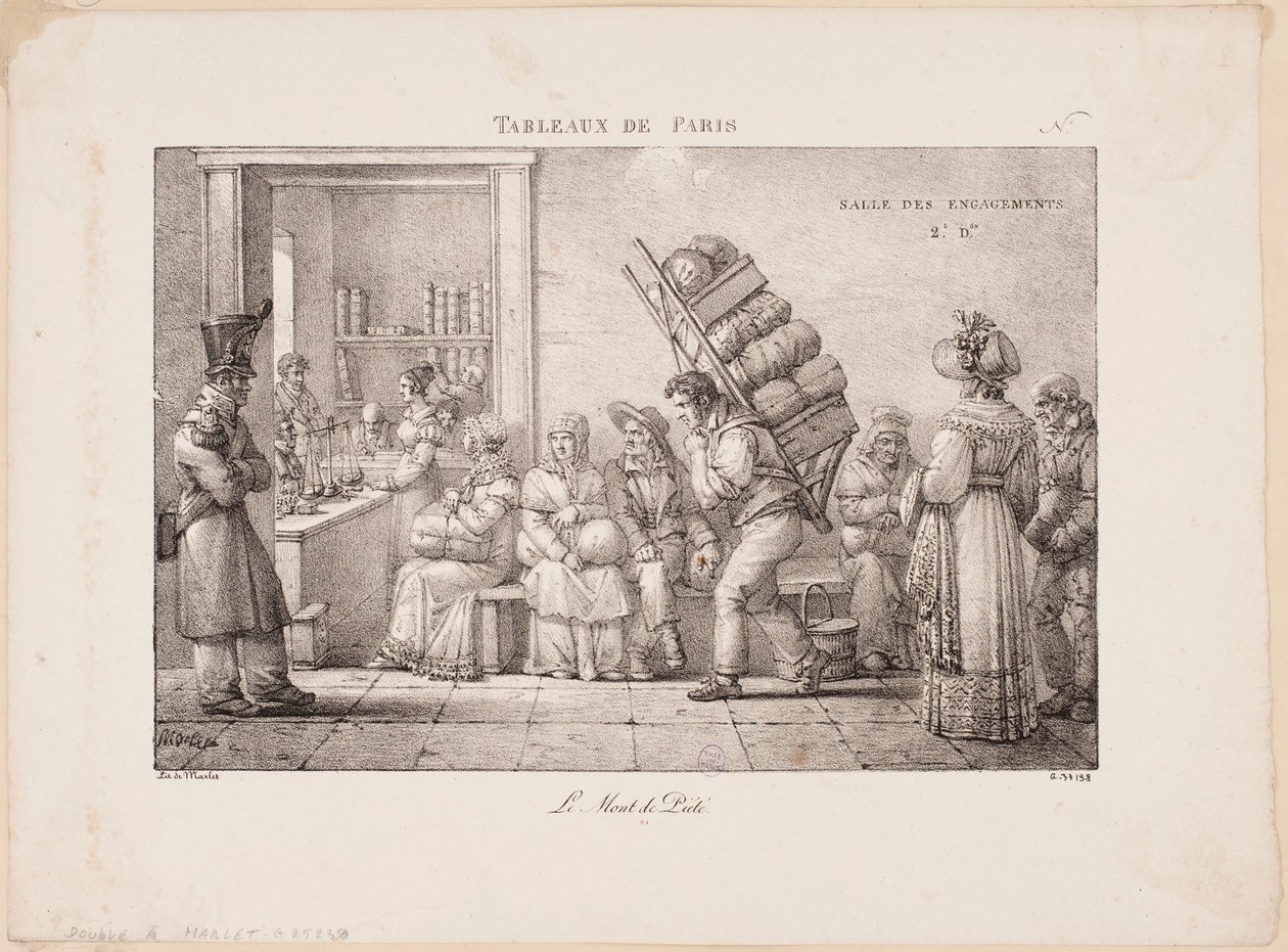 Obrazy Paryża. Lombard. autorstwa Jean Henri Marlet