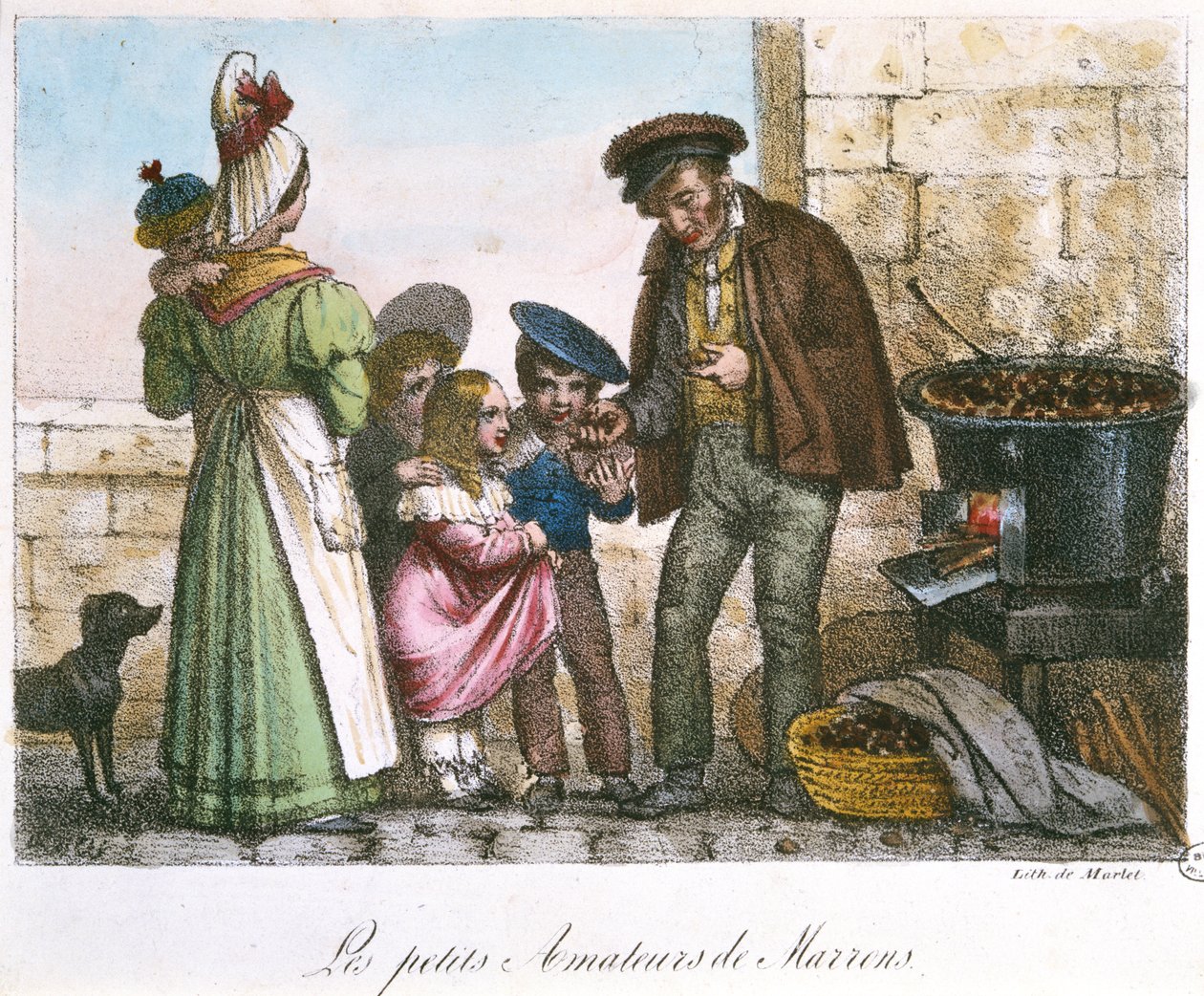 Koneserzy małych kasztanów, ok. 1810-20 autorstwa Jean Henri Marlet