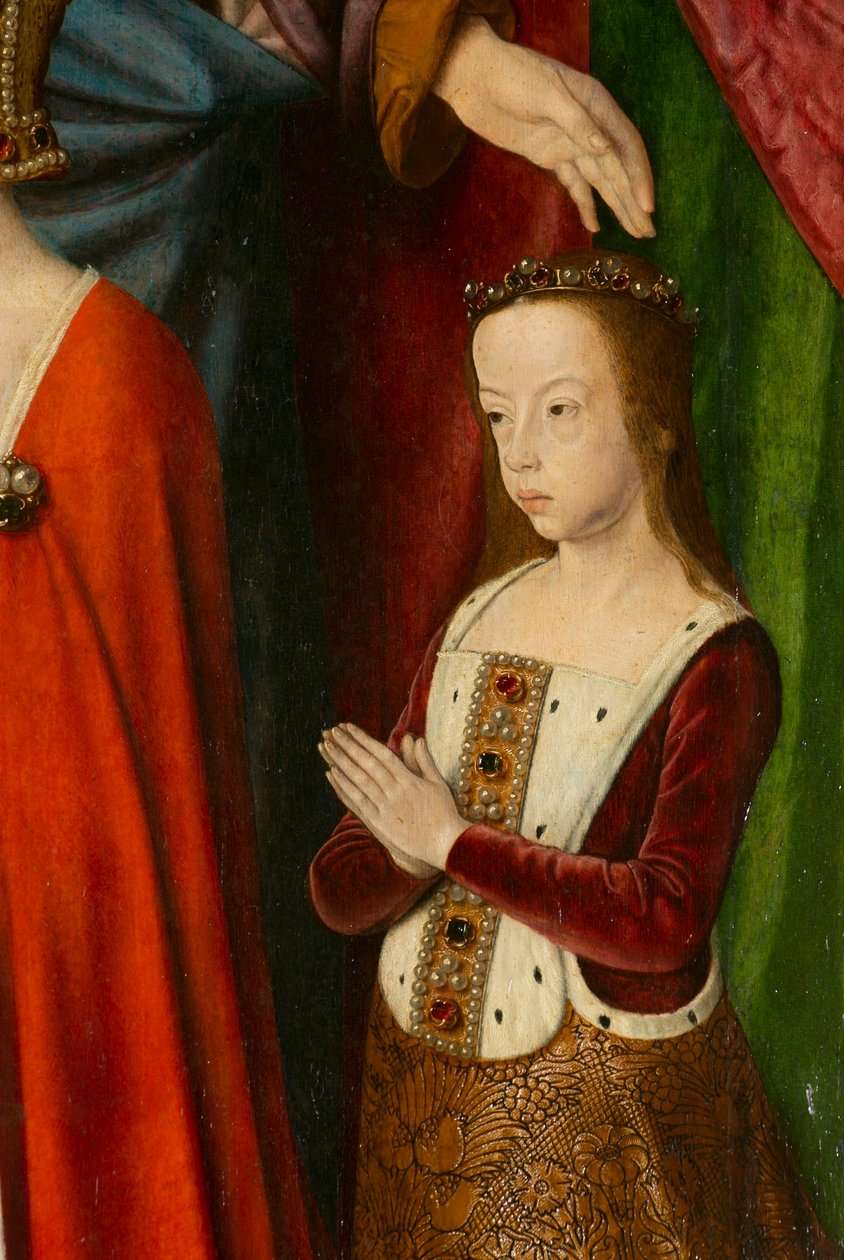 Suzanne de Bourbon, szczegół. Tryptyk mistrza z Moulins autorstwa Jean Hey