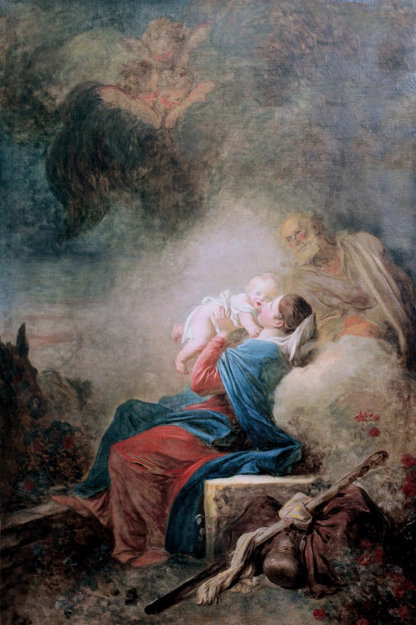 Francuski: Le Repos de la Sainte Famille autorstwa Jean Honore Fragonard