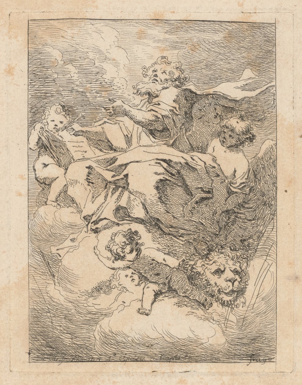 Święty Marek autorstwa Jean Honoré Fragonard after Giovanni Lanfranco