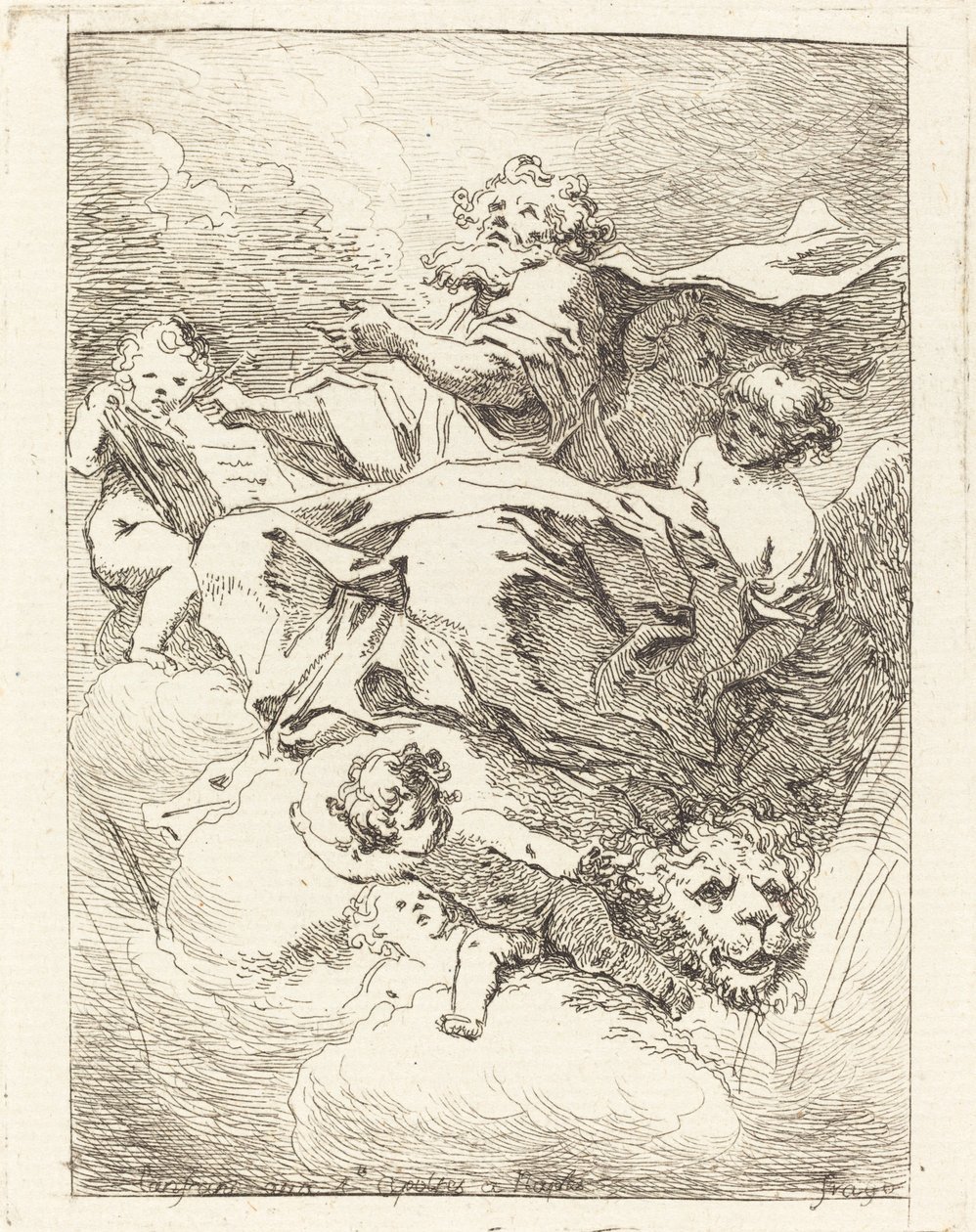 Święty Marek autorstwa Jean Honoré Fragonard after Giovanni Lanfranco