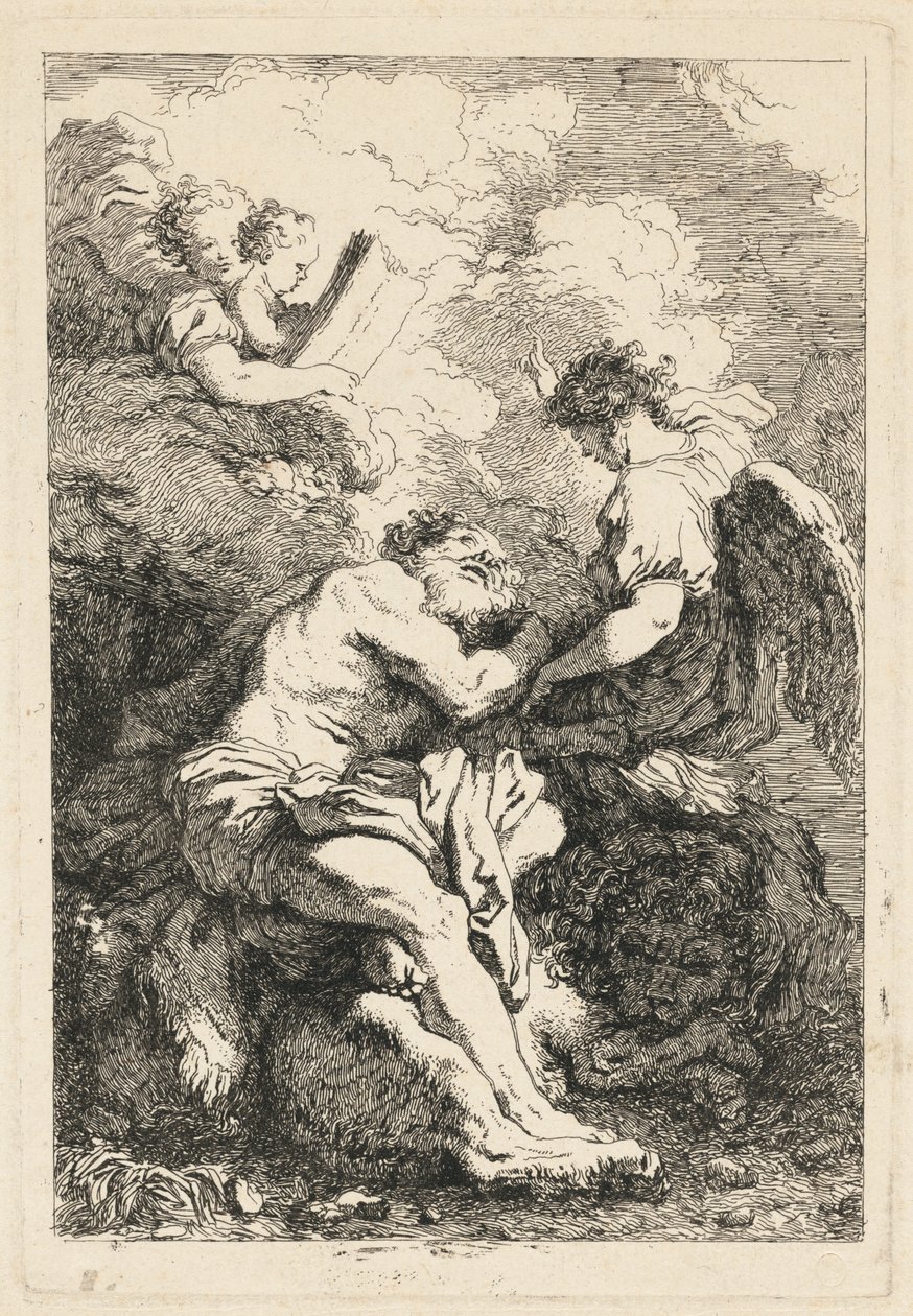 Wizja św. Hieronima autorstwa Jean Honoré Fragonard after Johann Liss