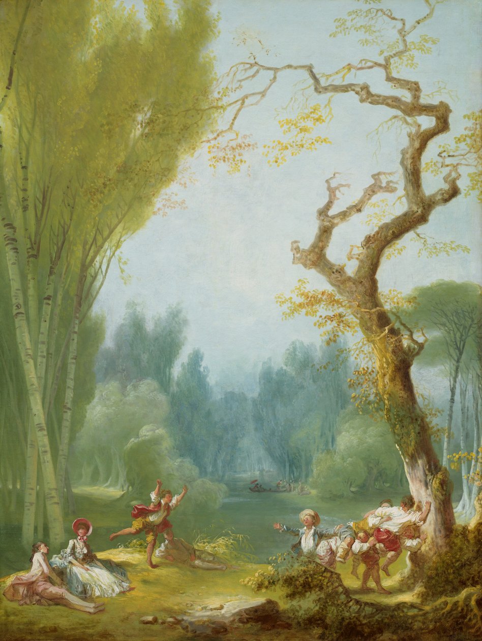 Gra w konia i jeźdźca autorstwa Jean Honore Fragonard