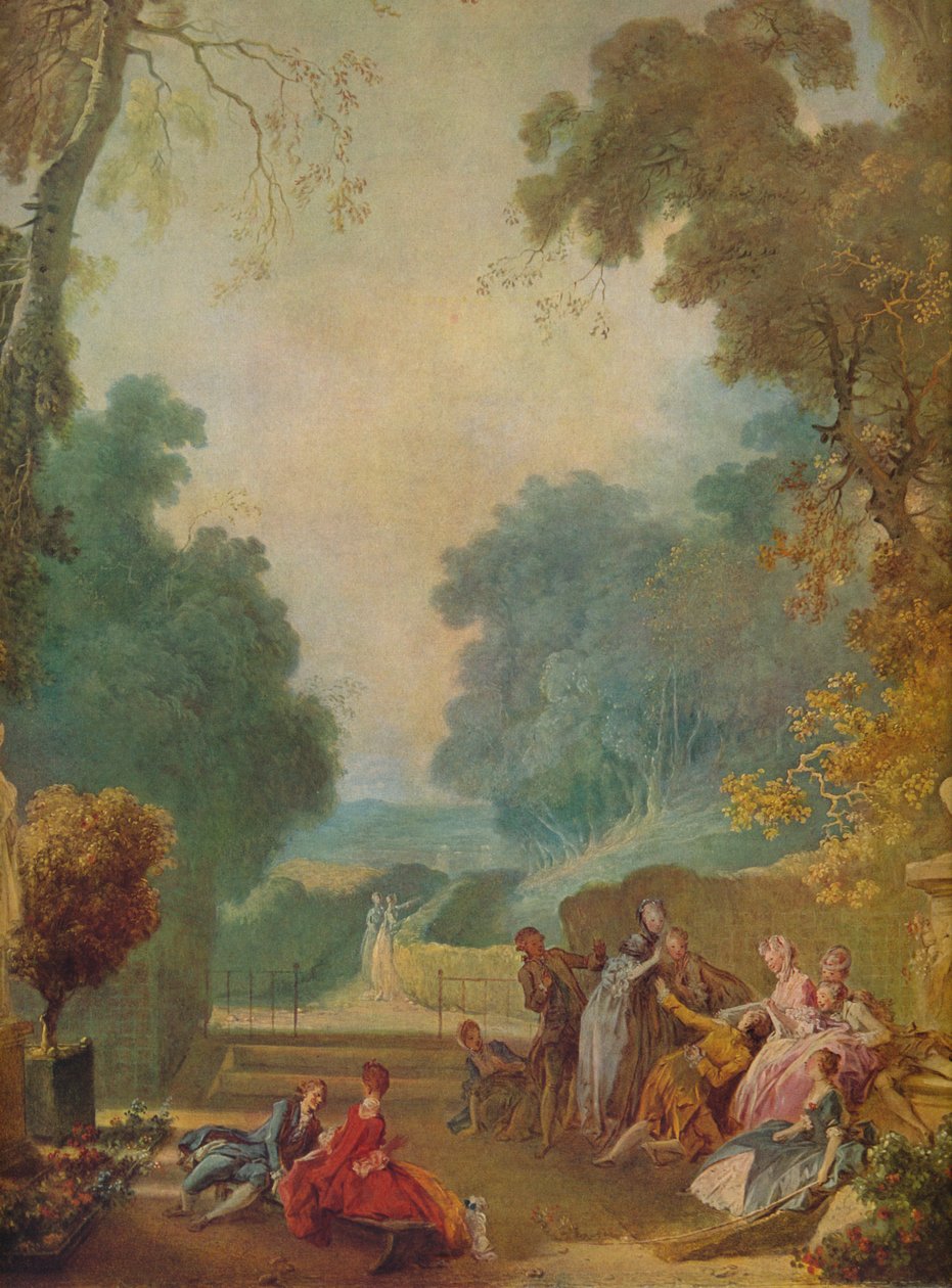 Gra w gorące sercówki, c1775-1780 autorstwa Jean Honore Fragonard