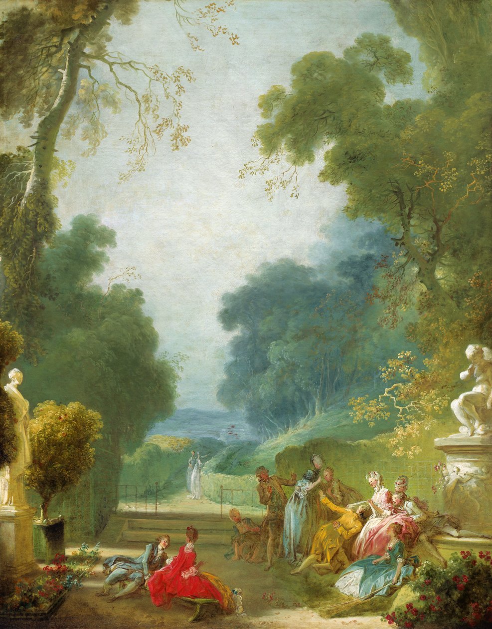 Gra w gorące sercówki, ok. 1775-80 autorstwa Jean Honore Fragonard