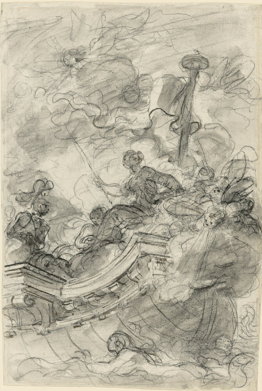 Astolfo odpływa z Androniką i Sofrosiną autorstwa Jean Honore Fragonard