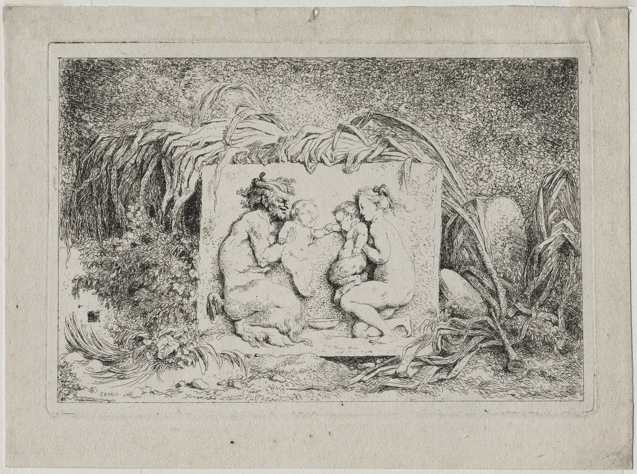 Bachanalia: Rodzina Satyrów autorstwa Jean Honore Fragonard