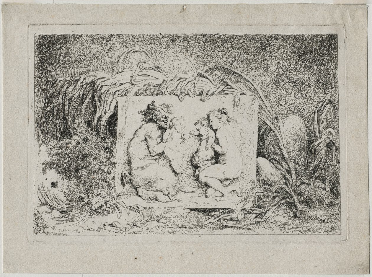 Bachanalia: Rodzina Satyrów, 1763. autorstwa Jean Honore Fragonard