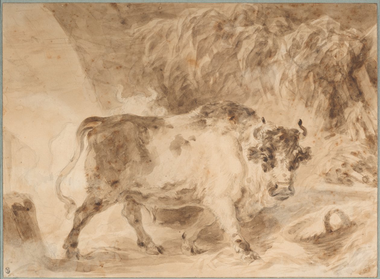 Byk z rzymskiej Kampanii autorstwa Jean Honore Fragonard