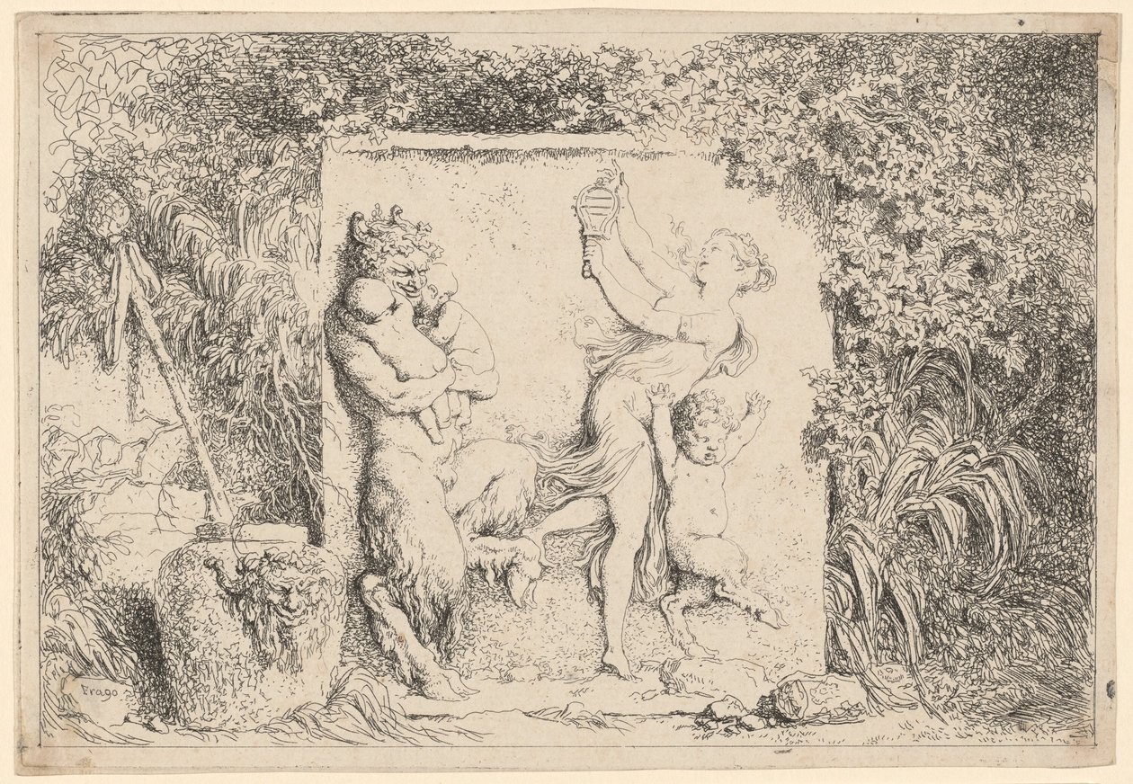 Taniec Satyrów autorstwa Jean Honore Fragonard