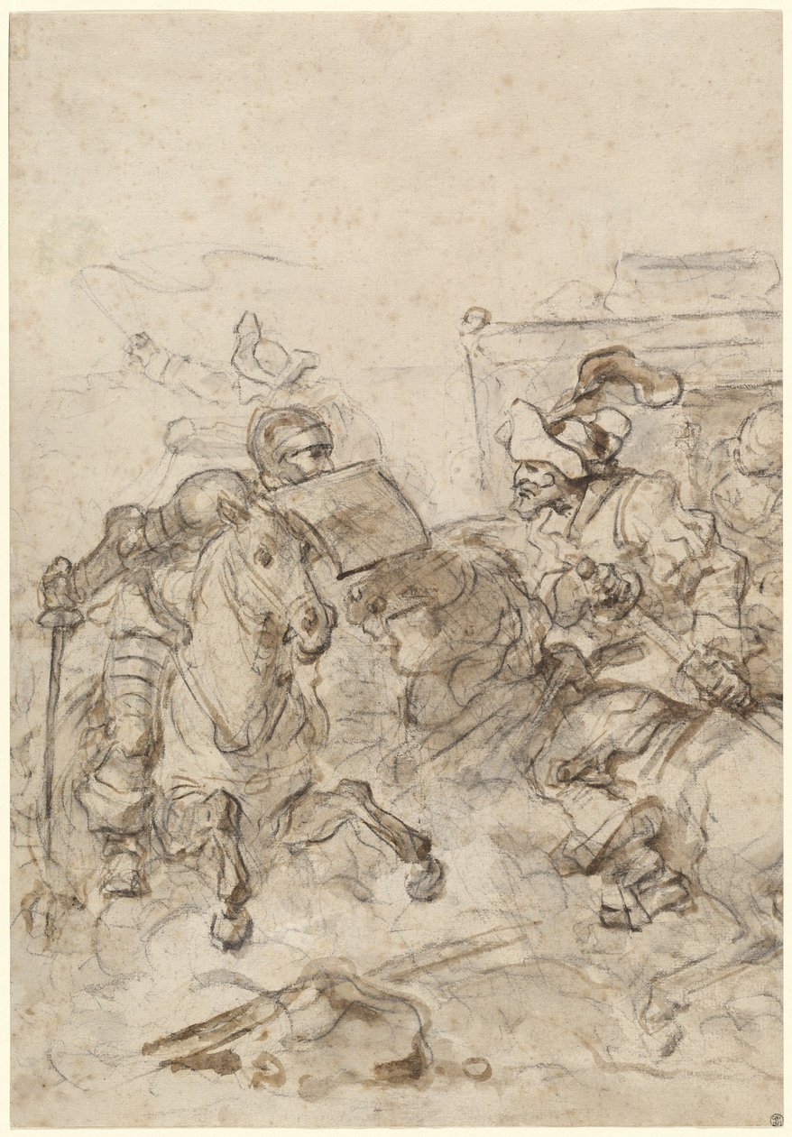 Don Kichot atakuje Biskajów autorstwa Jean Honore Fragonard