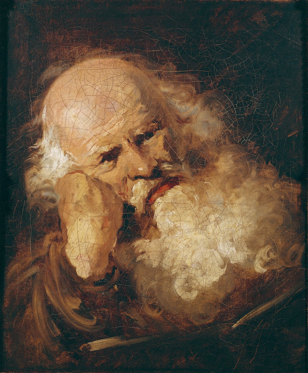 Głowa starego człowieka autorstwa Jean Honore Fragonard