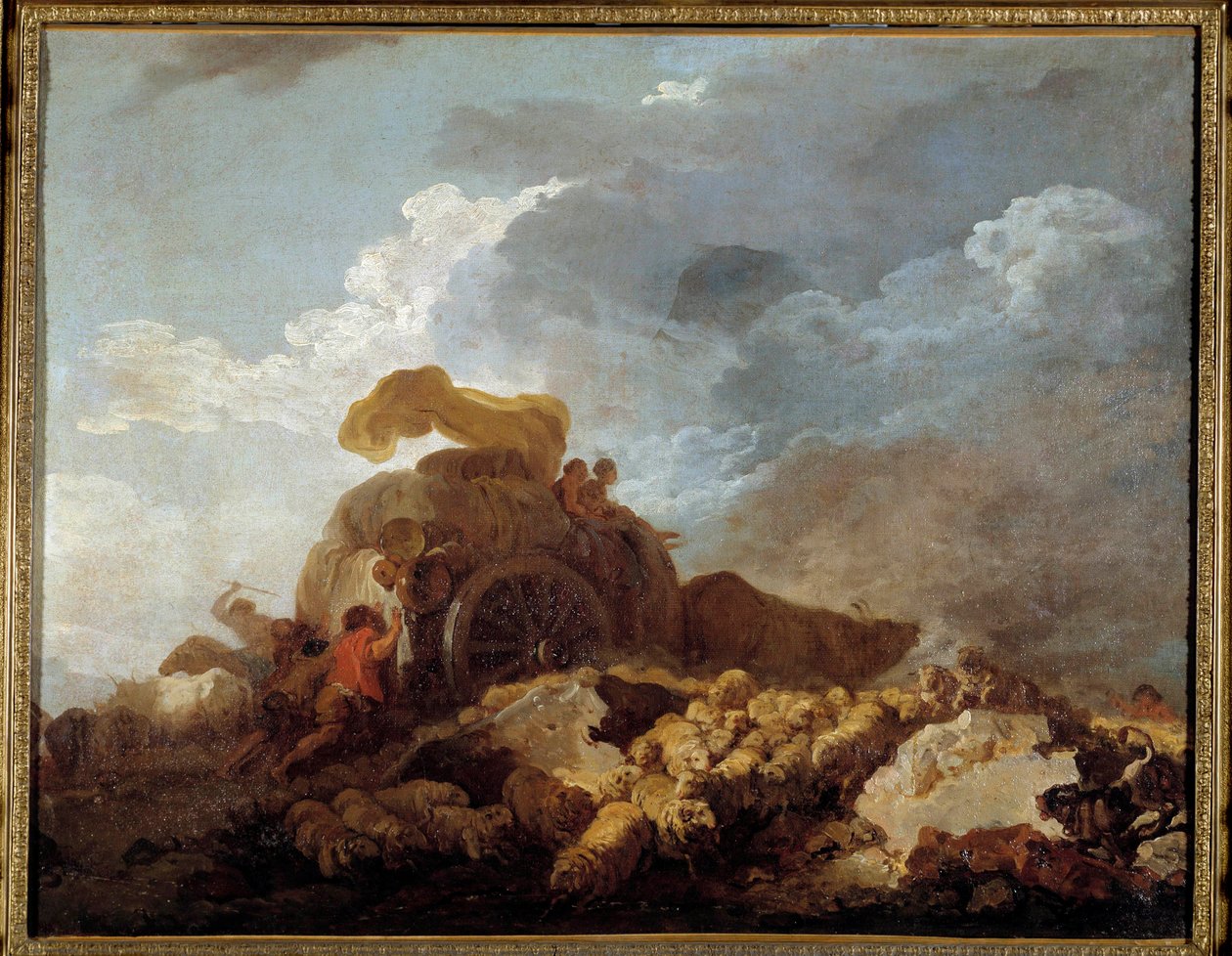 Burza lub grzęzawisko Obraz Jeana Honore Fragonarda (1732-1806) XVIII wiek autorstwa Jean Honore Fragonard