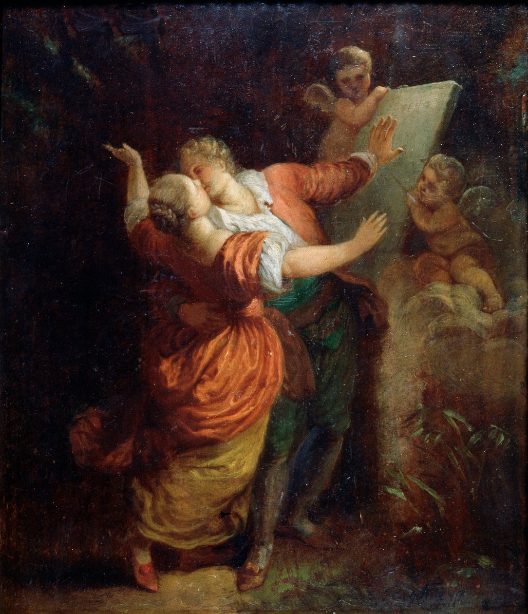 Przysięga miłości”, połowa XVIII wieku. autorstwa Jean Honore Fragonard