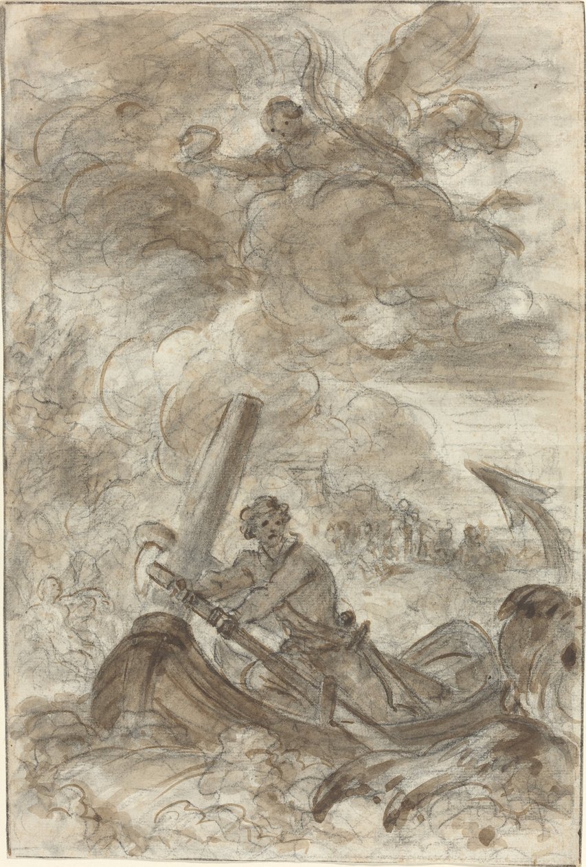 Orlando zabija orka kotwicą autorstwa Jean Honore Fragonard