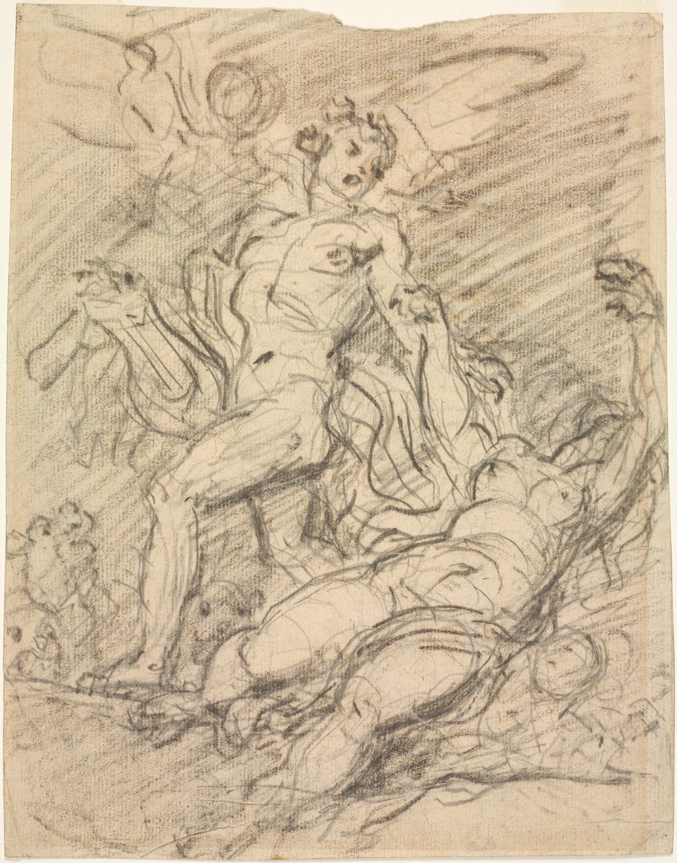 Orfeusz i Eurydyka recto , c. 1761. autorstwa Jean Honore Fragonard