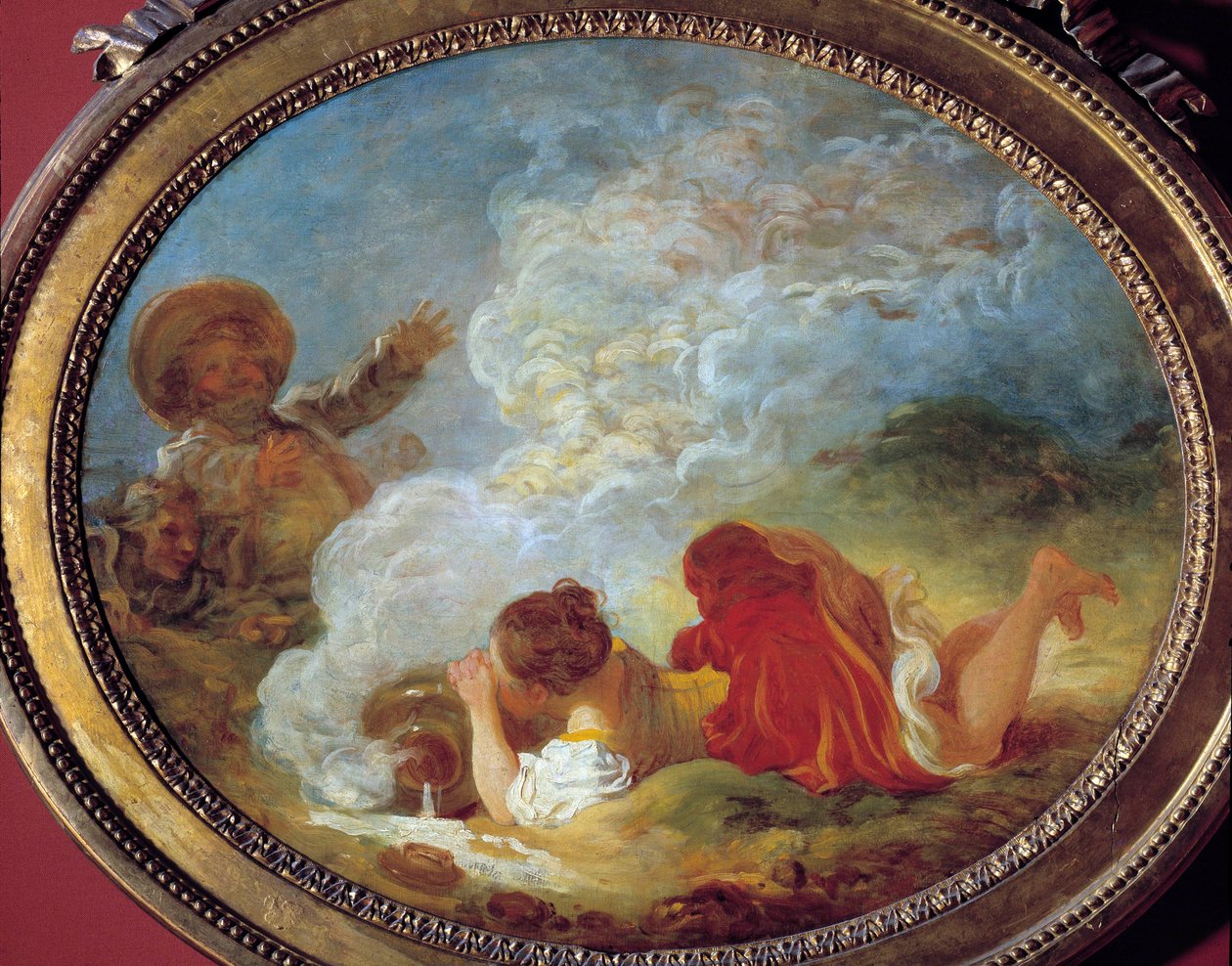 Perrette i mlecznik Z opowiadania Jean de la Fontaine „La lait tiere et le le jug au lait”. Obraz Jeana Honore Fragonarda (1732-1806) XVIII-wieczne Musee Cognacq Jay autorstwa Jean Honore Fragonard