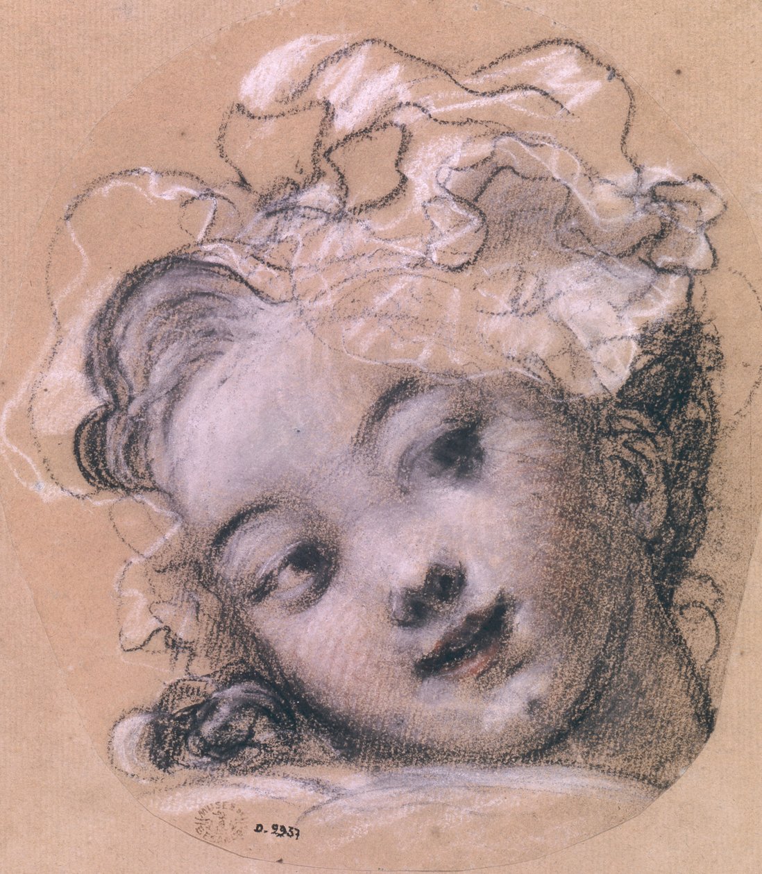 Portret przypuszczalnie to Rosalie, córka artysty (węgiel i kreda na papierze) autorstwa Jean Honore Fragonard