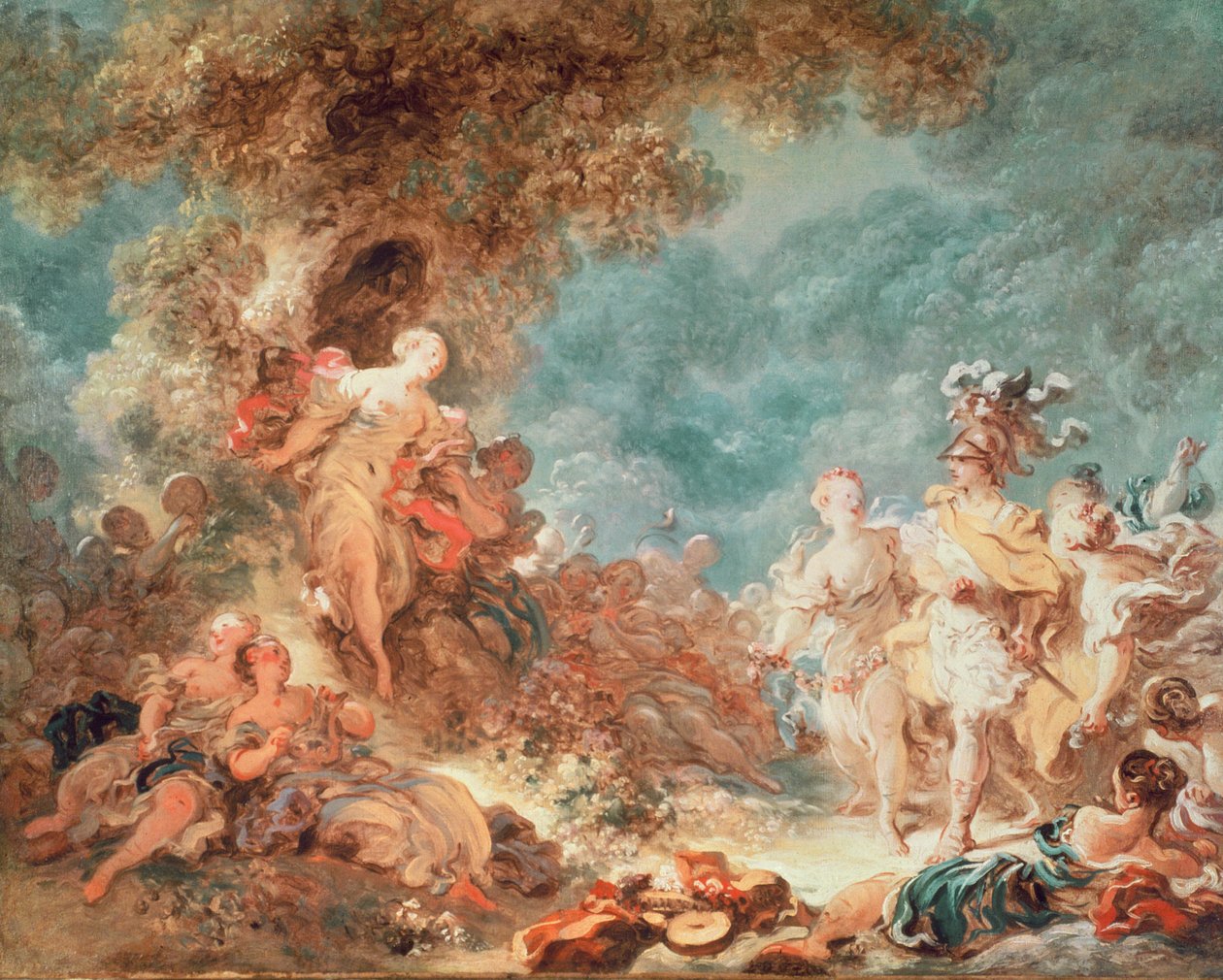 Rinaldo w ogrodzie pałacu Armida autorstwa Jean Honore Fragonard