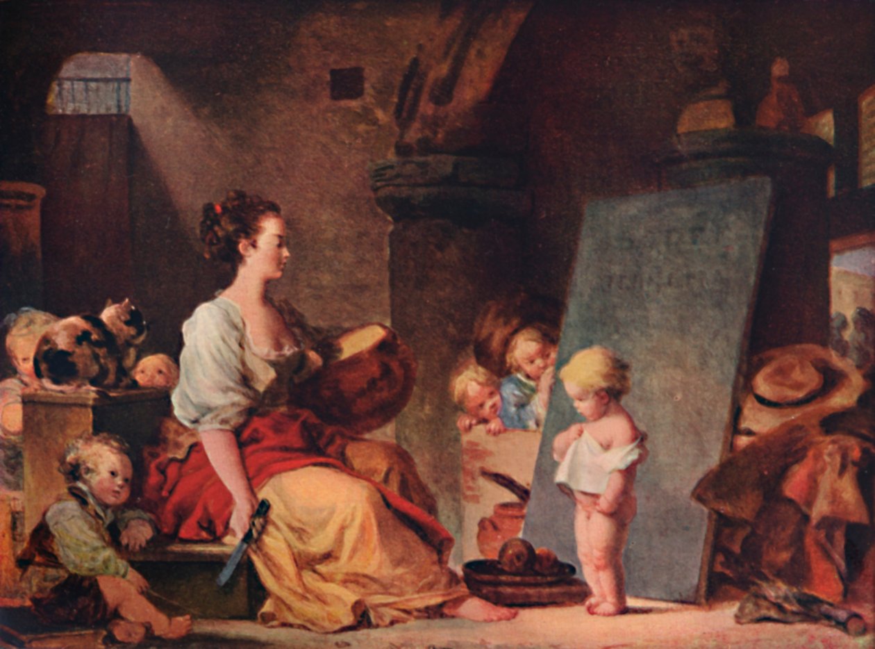 Powiedz proszę, c1780, 1911 autorstwa Jean Honore Fragonard