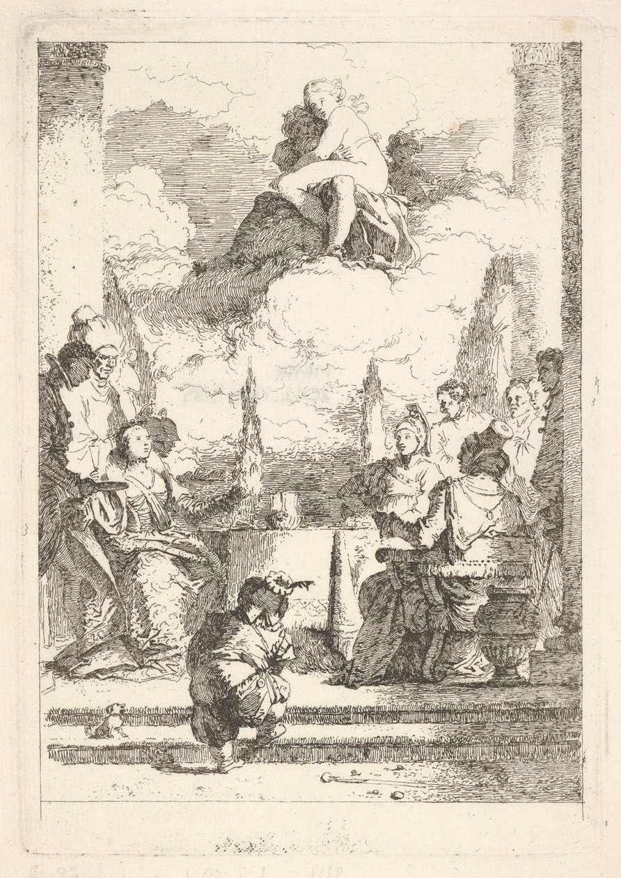 Uczta Antoniego i Kleopatry, ca. 1764. autorstwa Jean Honore Fragonard