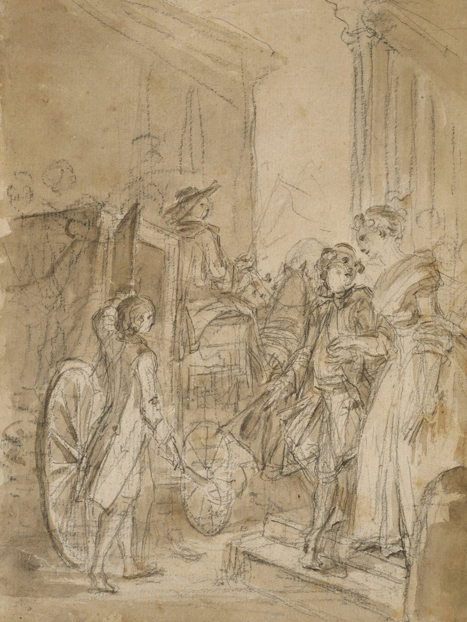 Wyjazd autokarem autorstwa Jean Honore Fragonard