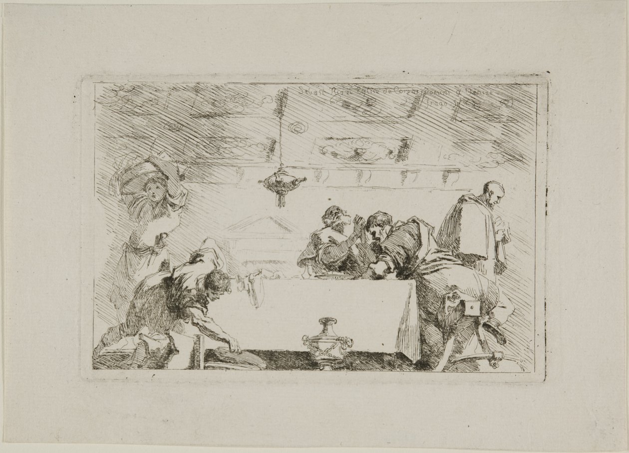 Uczniowie w Emaus autorstwa Jean Honore Fragonard