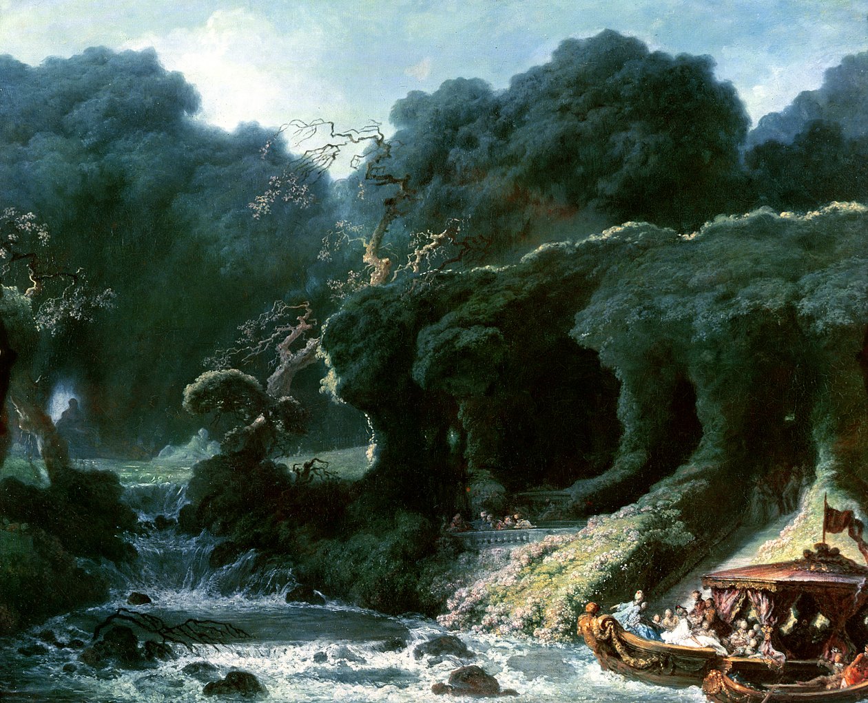 Fete w Rambouillet, czyli Wyspa miłości, ok. 1770 r autorstwa Jean Honore Fragonard