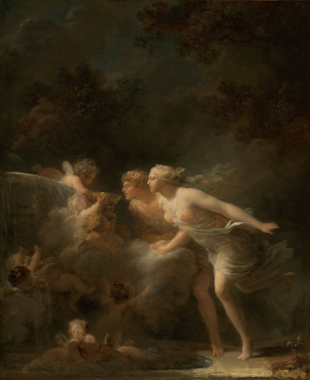 Fontanna Miłości, ok. godz. 1785 autorstwa Jean Honore Fragonard