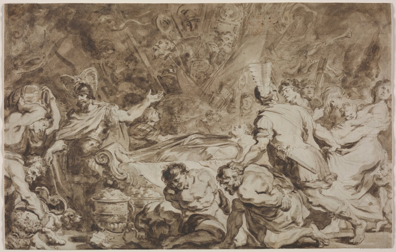 Pogrzeb Decjusza Mus autorstwa Jean Honore Fragonard