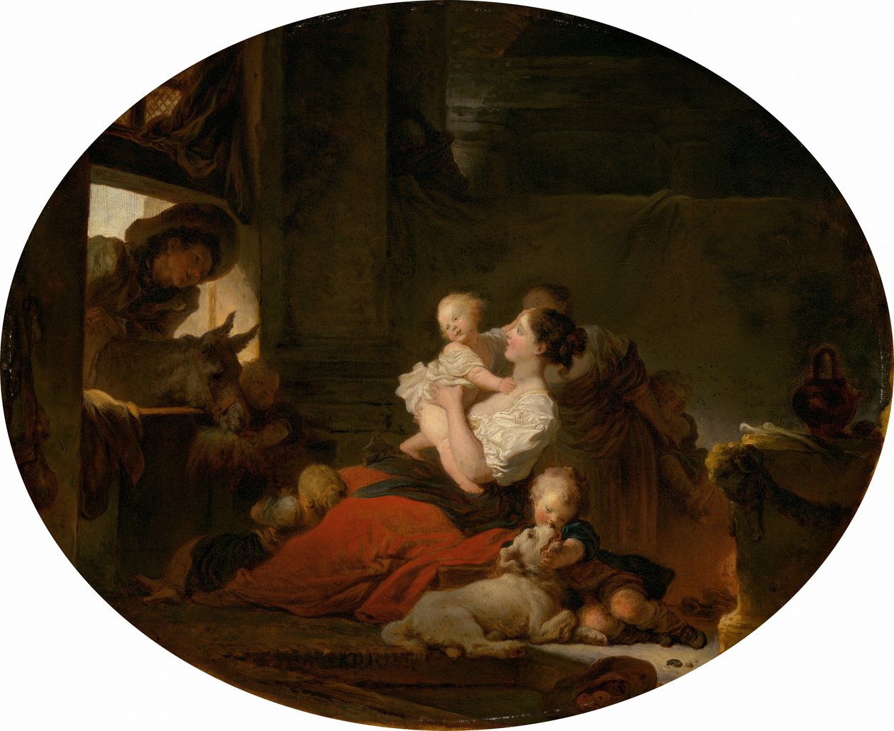 Szczęśliwa rodzina autorstwa Jean Honore Fragonard