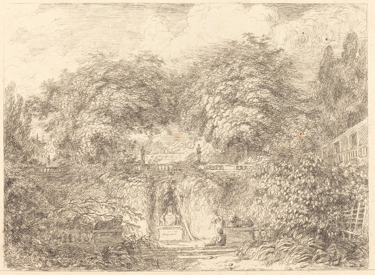 Mały Park (Le petit parc) autorstwa Jean Honore Fragonard