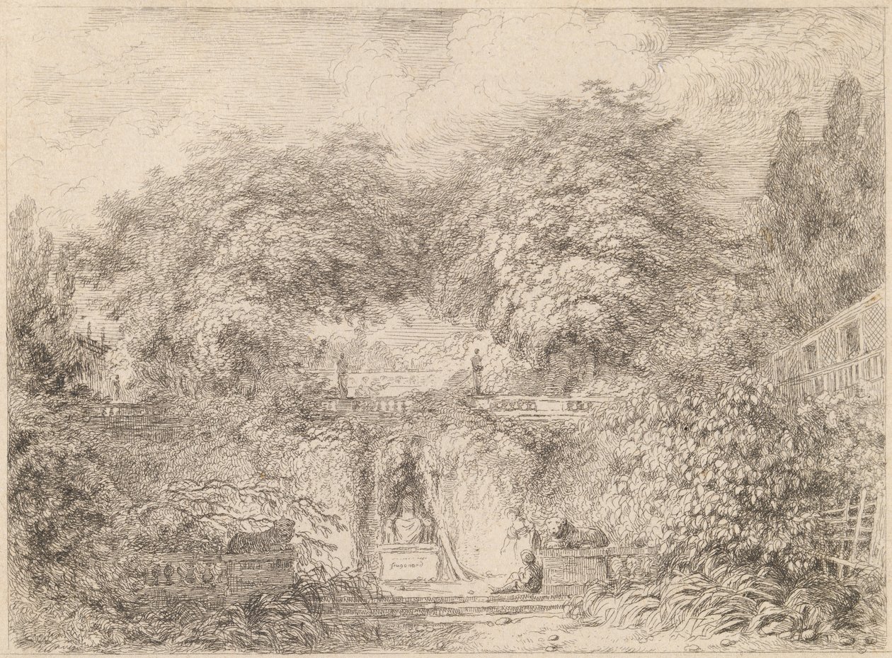 Mały Park (Le petite parc) autorstwa Jean Honore Fragonard