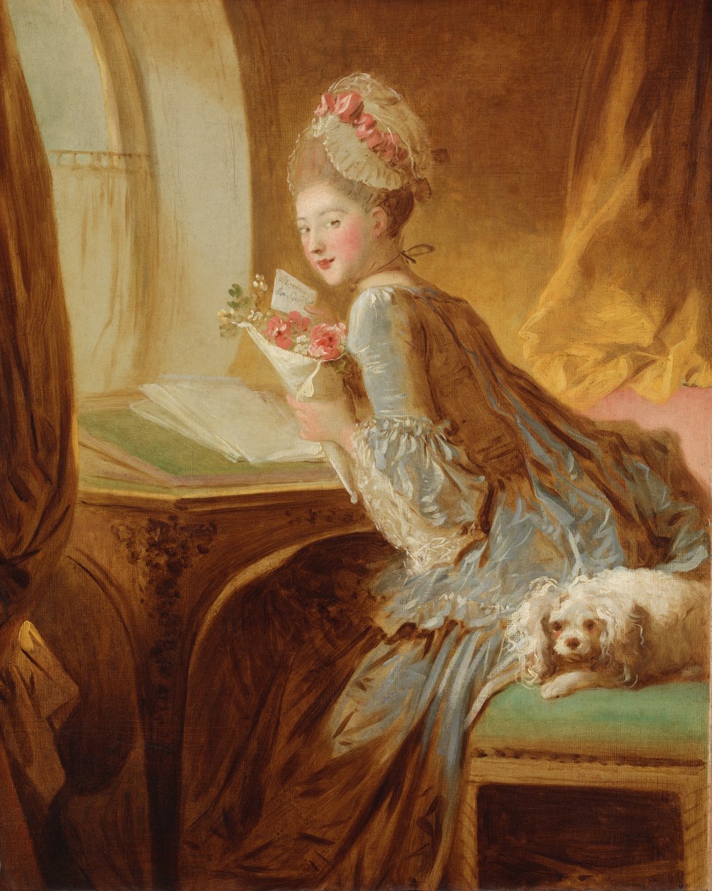 List miłosny, początek lat 70. XVIII wieku. autorstwa Jean Honore Fragonard
