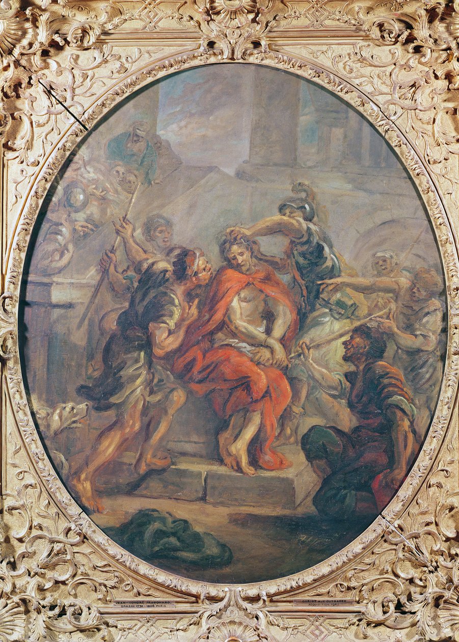 Szyderstwo z Chrystusa (olej na płótnie) autorstwa Jean Honore Fragonard