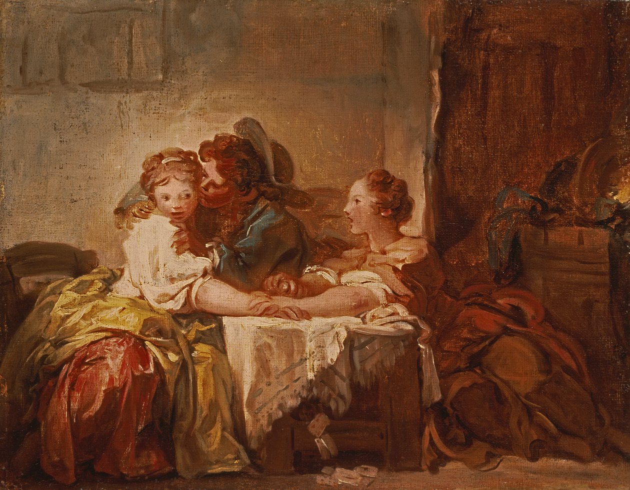 Nagroda za pocałunek, 1760 autorstwa Jean Honore Fragonard