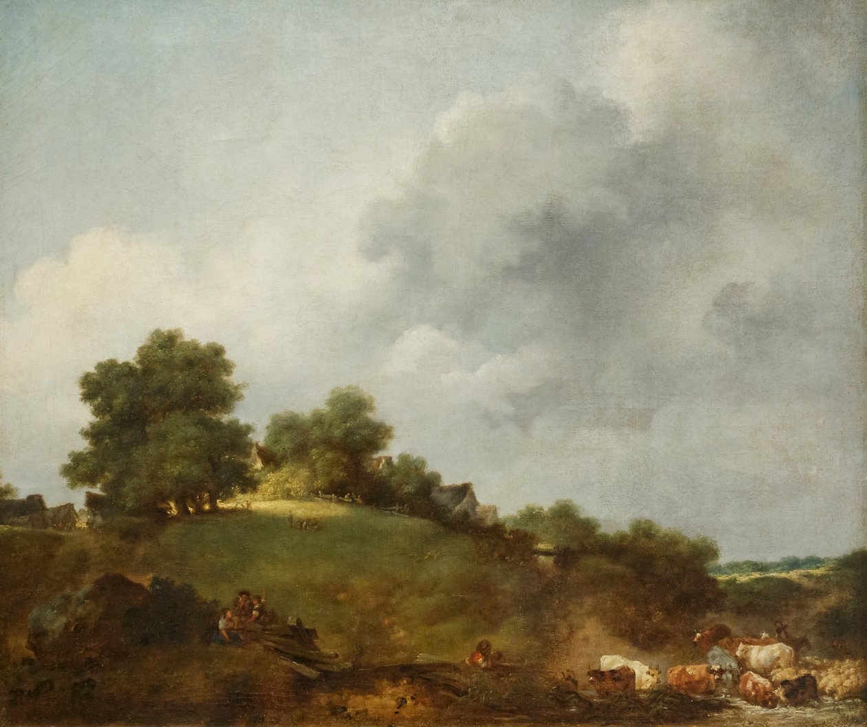 Rivulet, ok. 1766-68 (olej na płótnie) autorstwa Jean Honore Fragonard