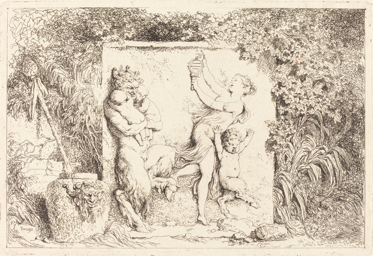 Taniec satyrów autorstwa Jean Honore Fragonard