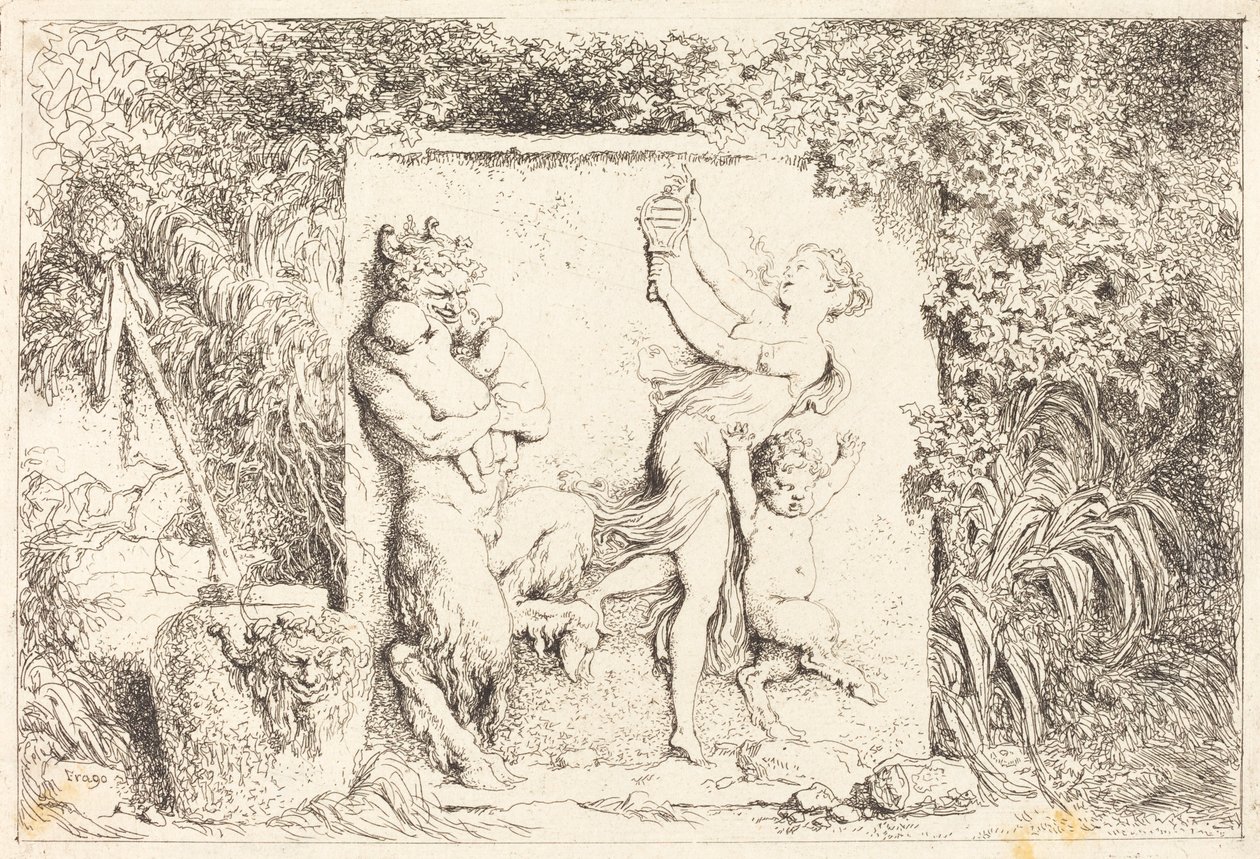 Taniec satyrów autorstwa Jean Honore Fragonard