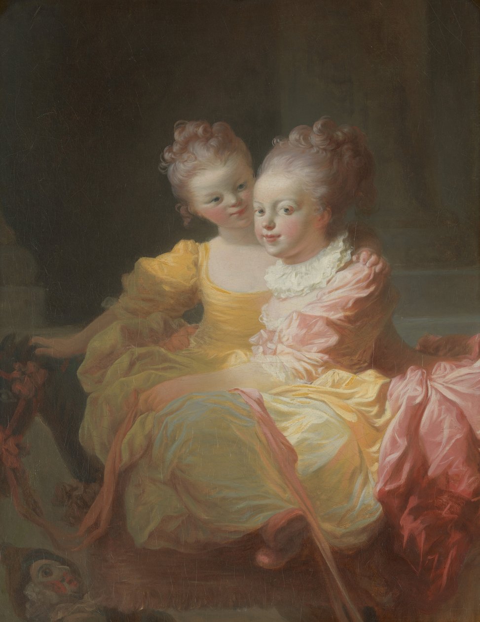 Dwie siostry, ok. 1769-70 (olej na płótnie) autorstwa Jean Honore Fragonard