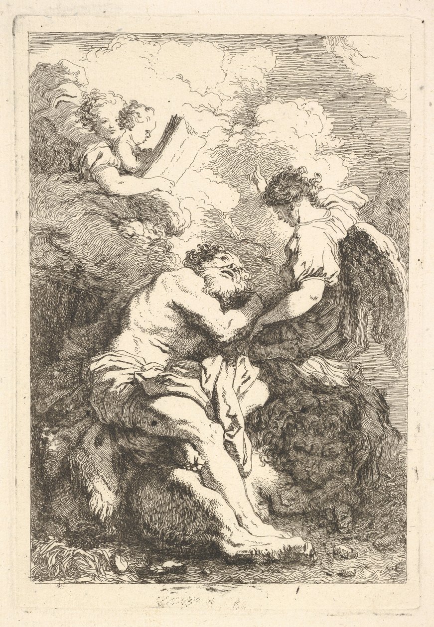 Wizja św. Hieronima, ca. 1761-65. autorstwa Jean Honore Fragonard