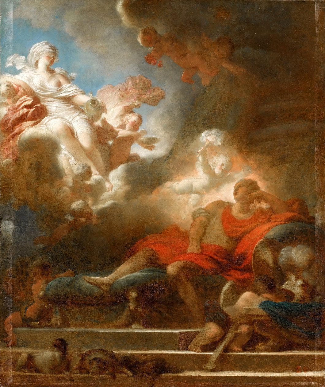Wojownicy marzą o miłości autorstwa Jean Honore Fragonard