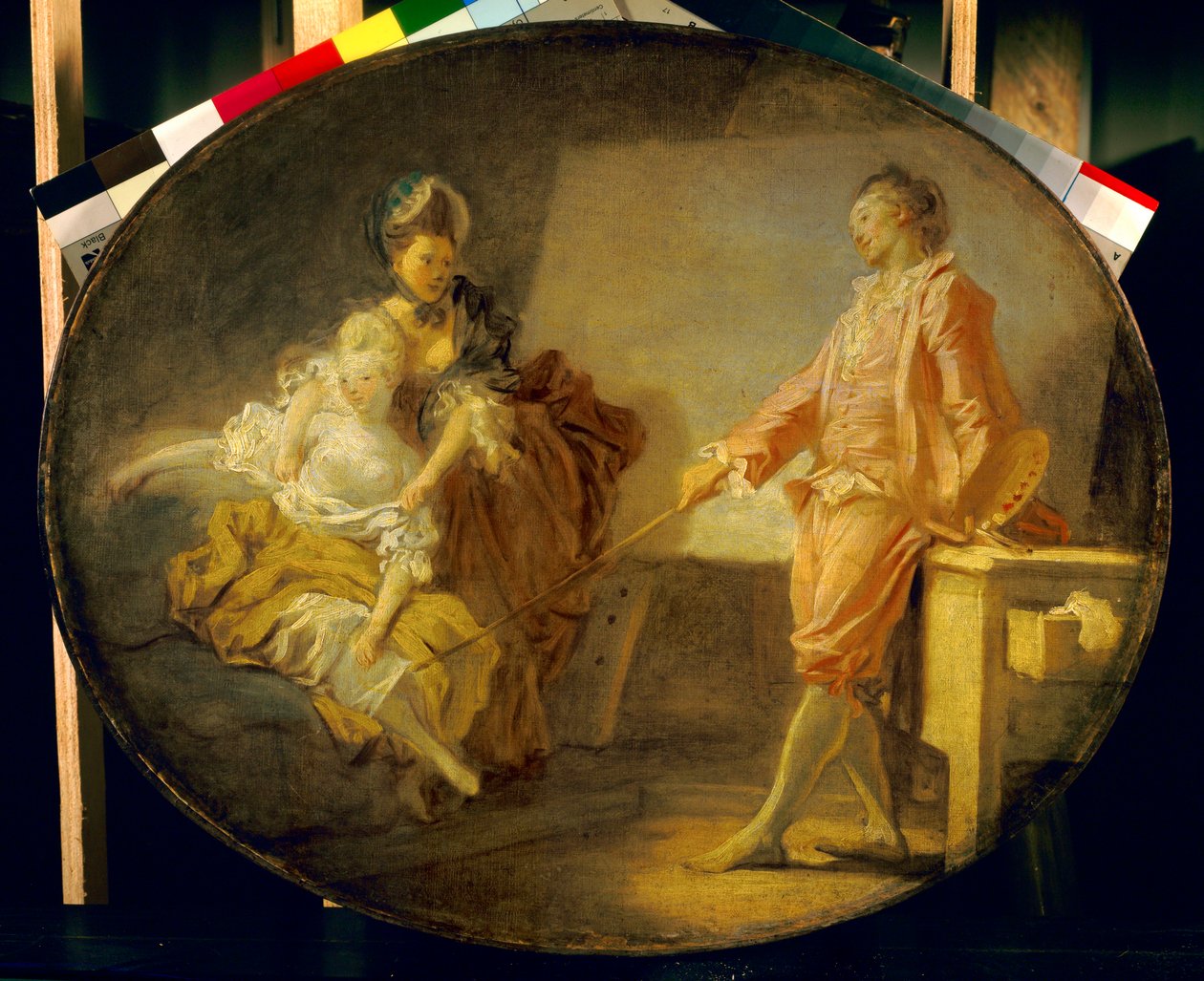 Początek modelki Młoda modelka, która nie ma odwagi zostać. Obraz Jeana Honore Fragonarda (1732-1806). Paryż. Muzeum Jacquemarta Andre autorstwa Jean Honore Fragonard