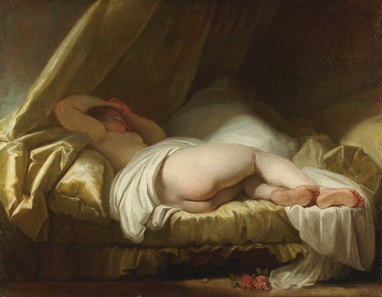 Młoda dziewczyna śpi, między 1758 a 1761 autorstwa Jean Honore Fragonard