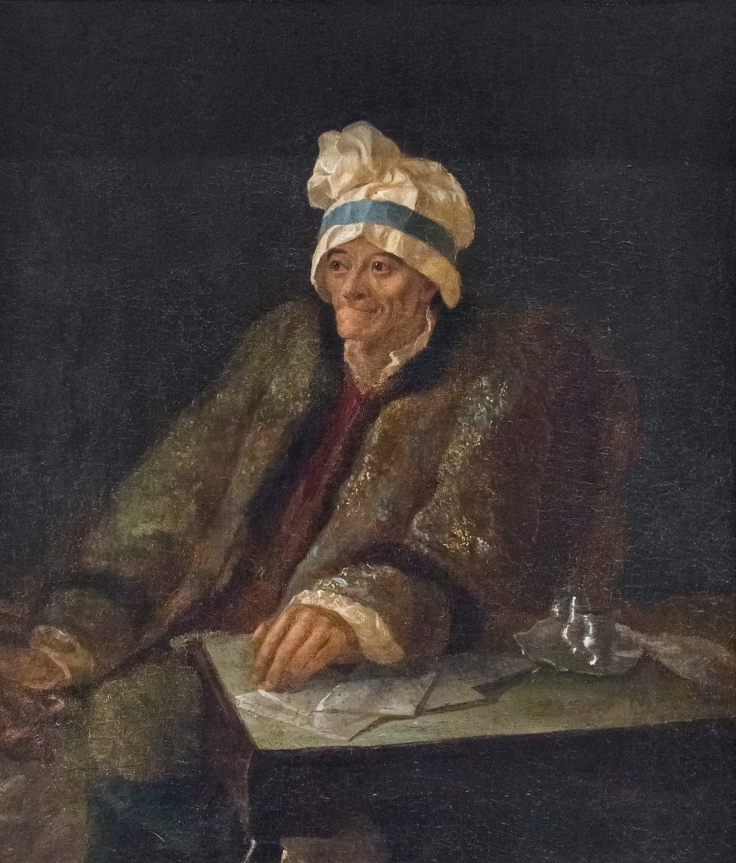 Portret Woltera (olej na płótnie) autorstwa Jean Huber
