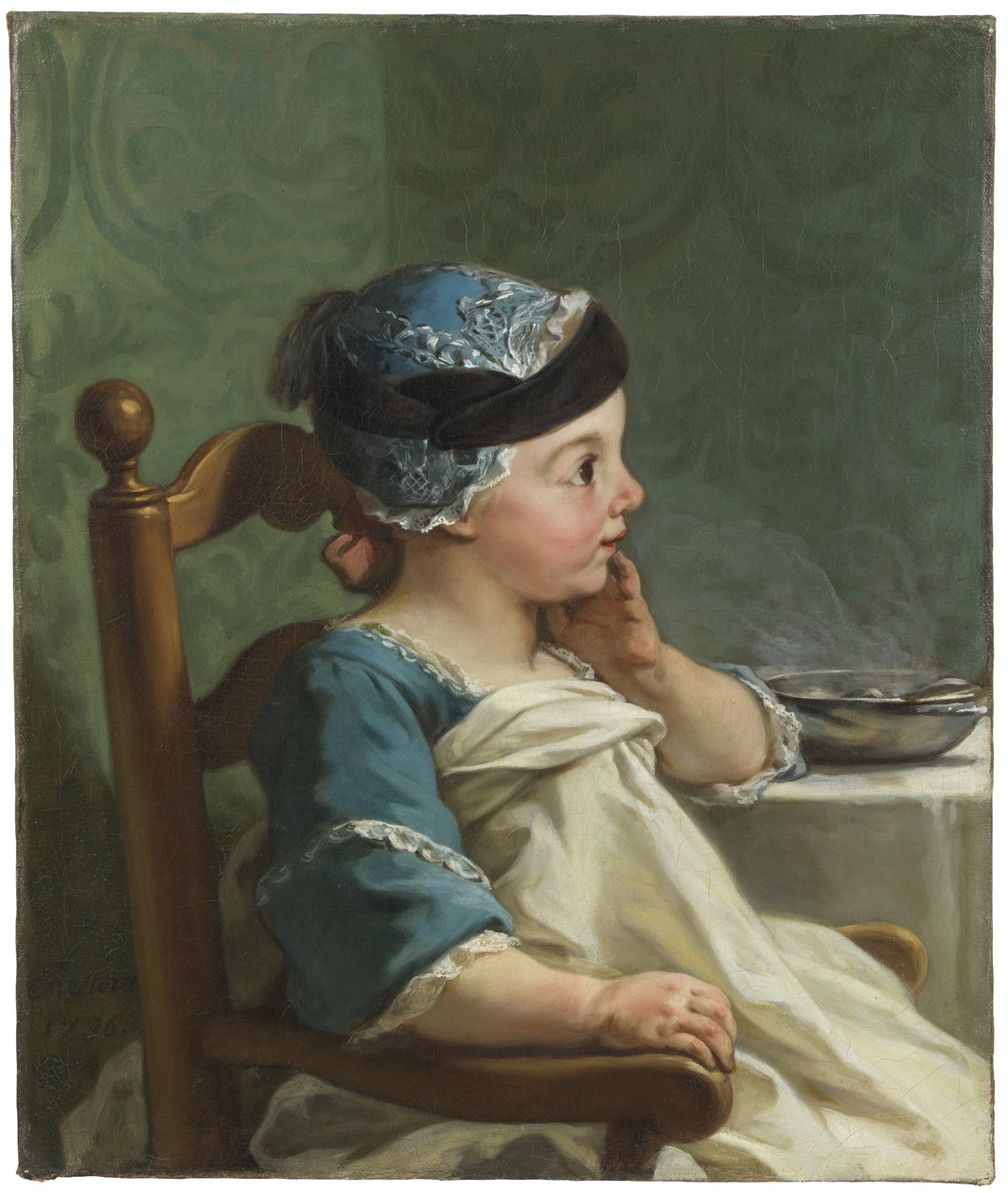 Chłopiec na dziecięcym krześle, 1736 autorstwa Jean II Restout